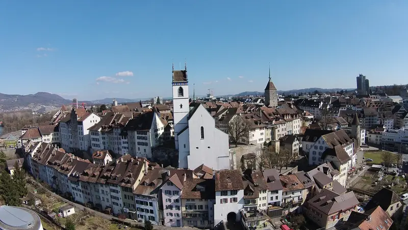 Blick über die Dächer der Altstadt von Aarau